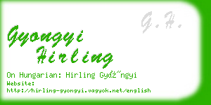 gyongyi hirling business card